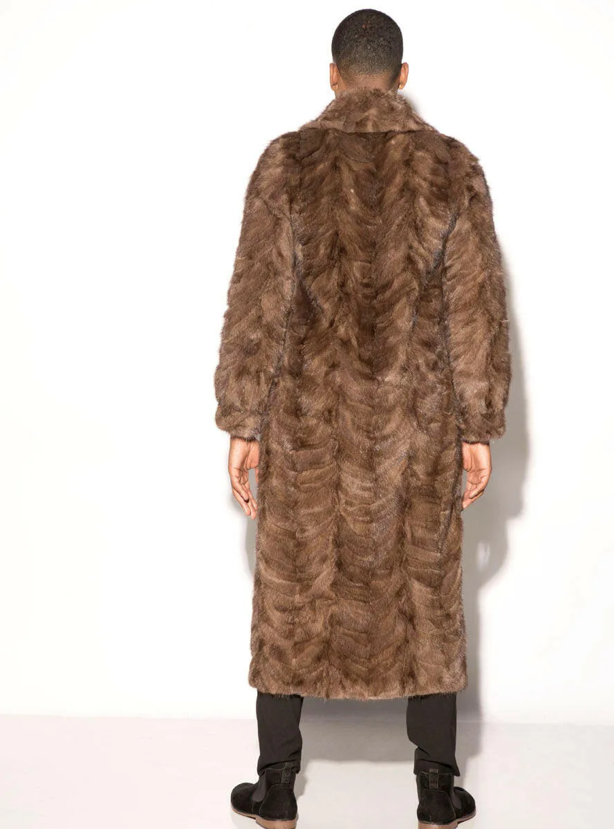 Men's Full Length Mink Fur Coat