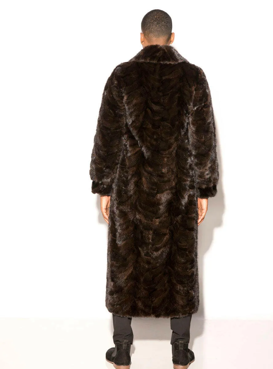 Men's Full Length Mink Fur Coat