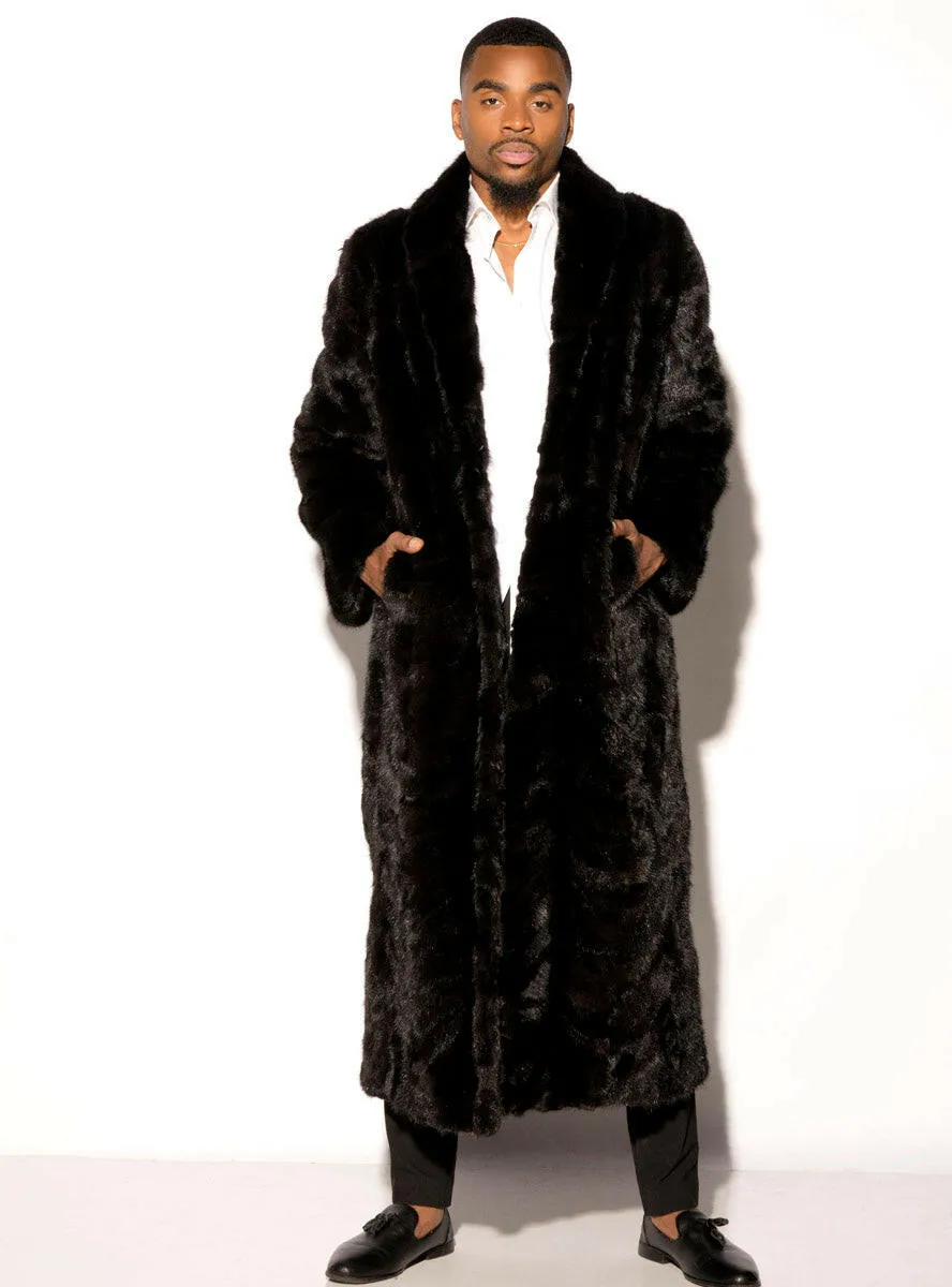 Men's Full Length Mink Fur Coat