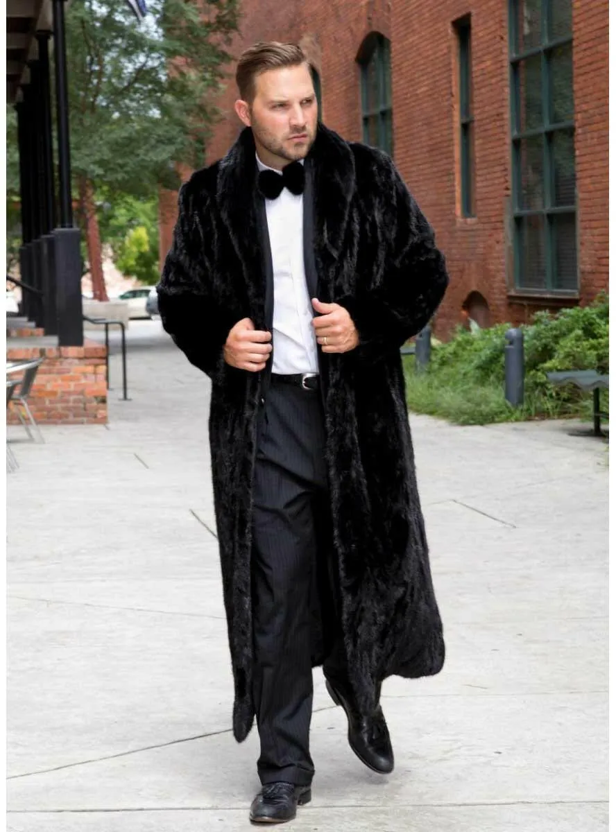 Men's Full Length Mink Fur Coat