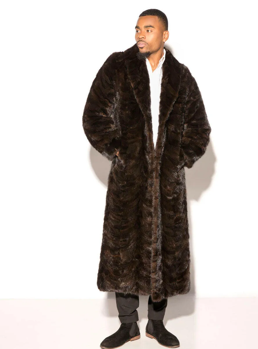 Men's Full Length Mink Fur Coat