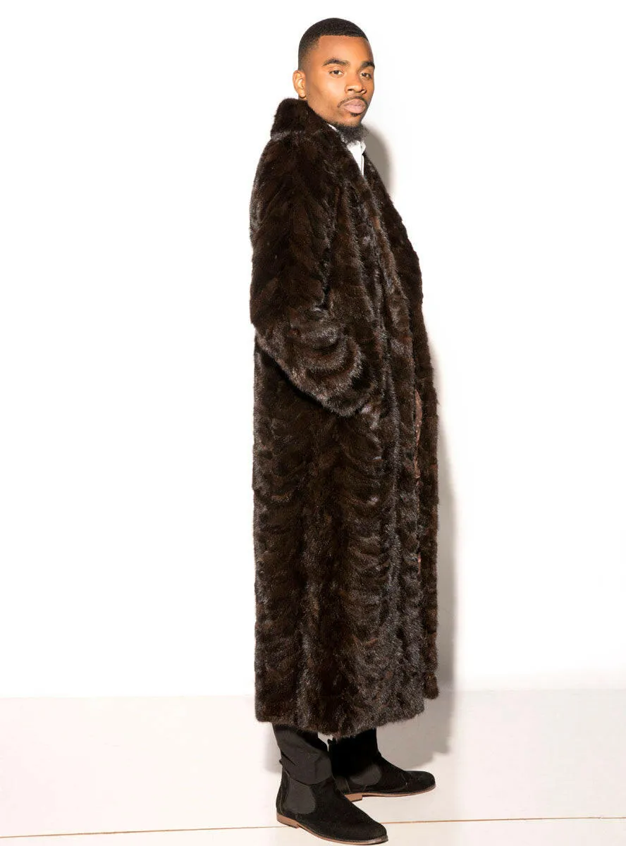 Men's Full Length Mink Fur Coat