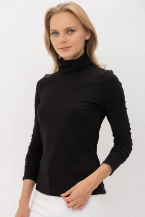 Modal Fitted Turtleneck Top