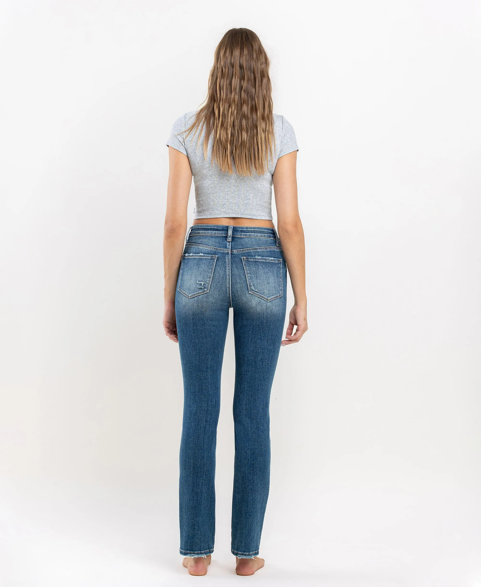 Moonlight - High Rise Stretch Slim Straight Jeans