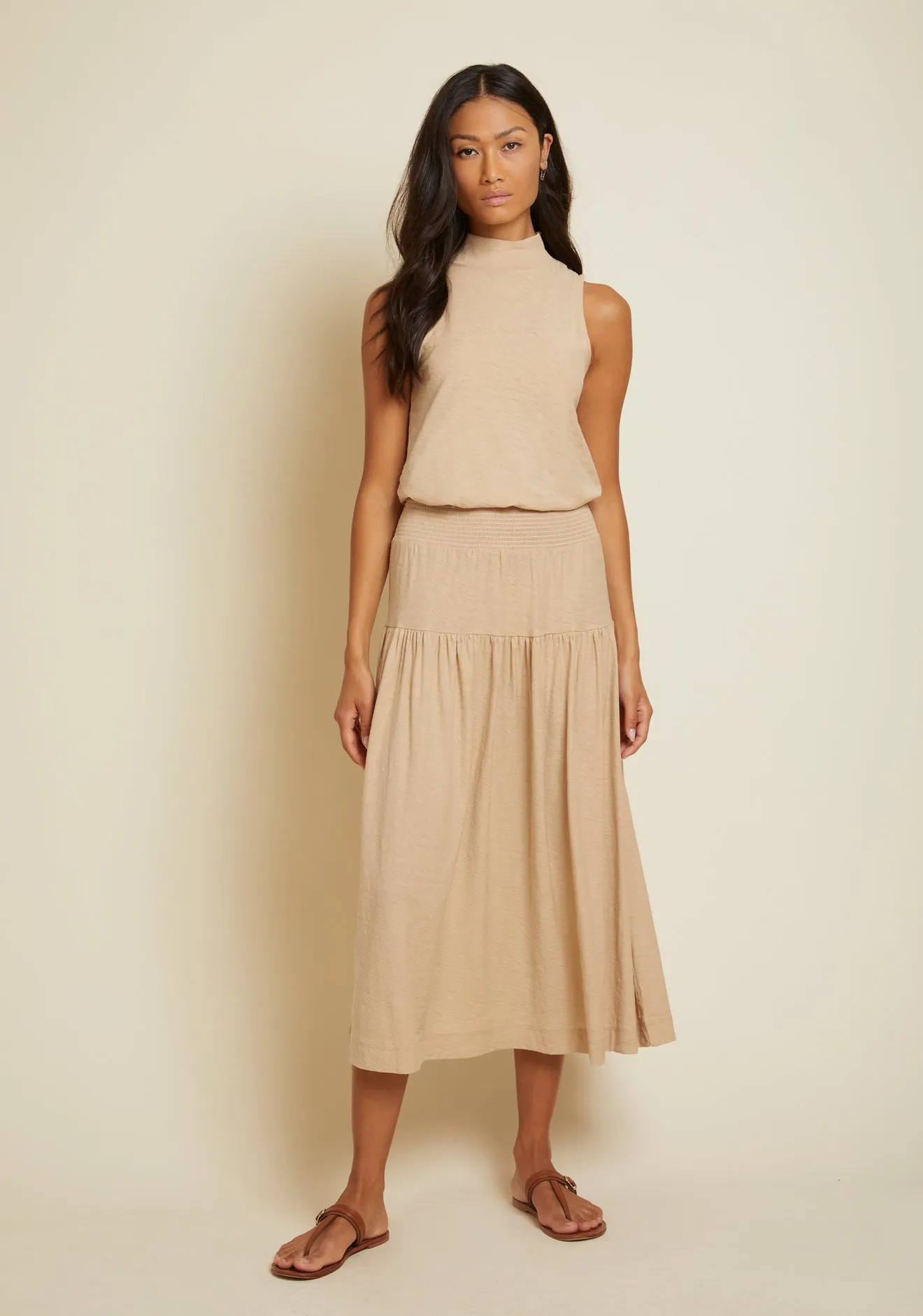 Nation LTD - Margot Turtleneck Tank Dress - Toasted Marshmallow