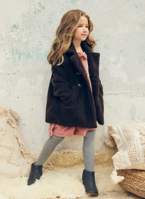 Nellystella Celeste Coat in Brown Fleece