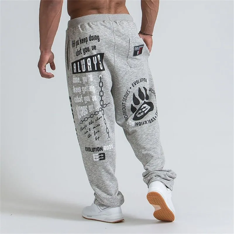 New Running Jogging Pants Men Cotton Soft Bodybuilding Joggers Sweatpants Harem Long Trousers Gym Fitness Sport Training Pants