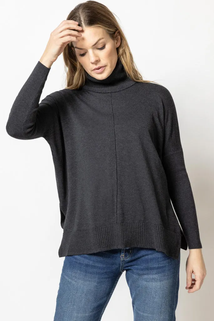 PA1620o LiLLA P Oversized Turtleneck Sweater