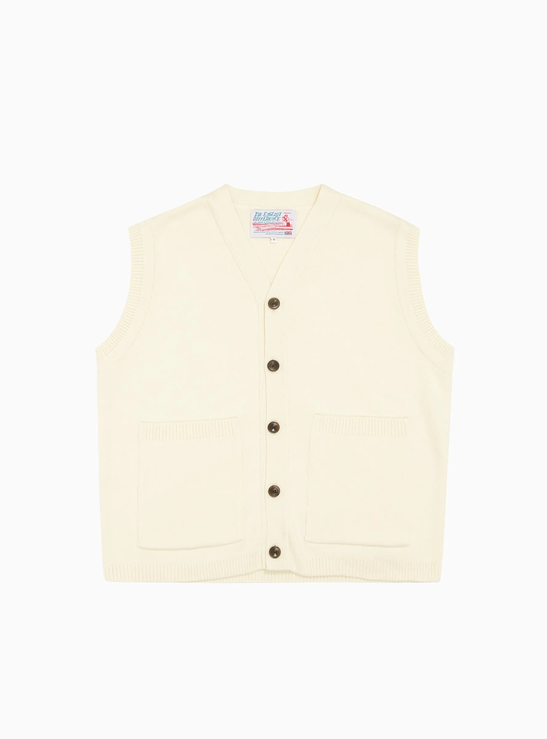 Pocket Sweater Vest Cream