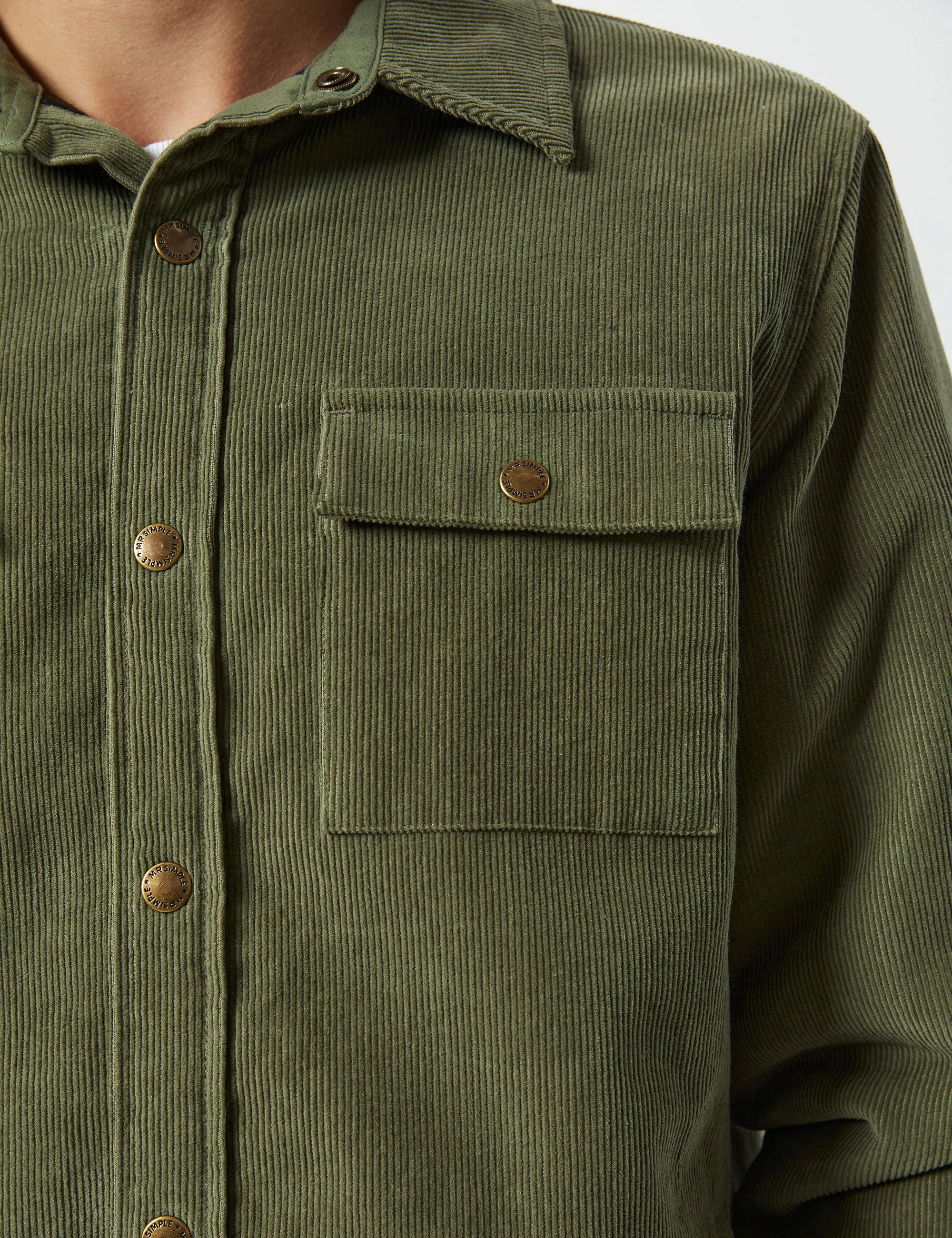 Quilted Cord Jacket - Army