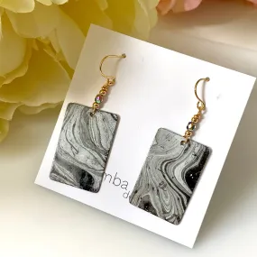 "Black Splash" Earrings