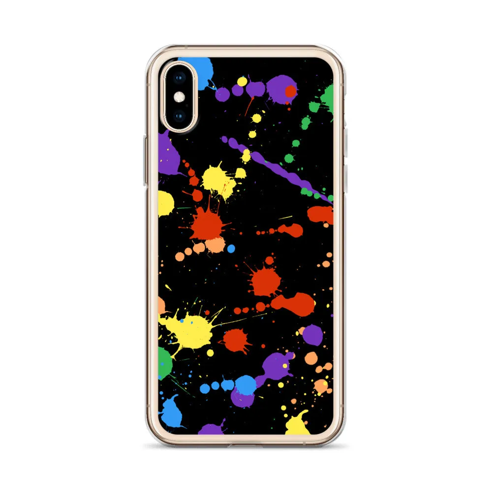 Rainbow Paint Splash iPhone Case