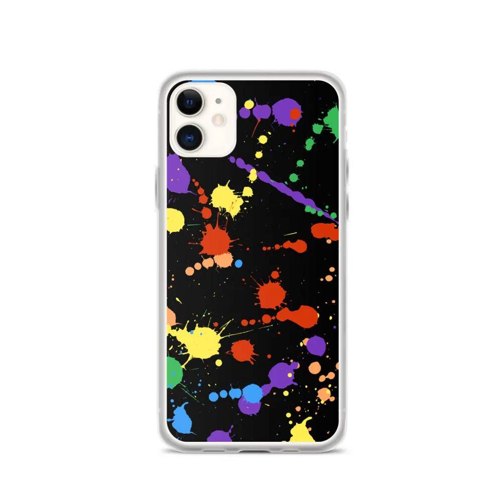 Rainbow Paint Splash iPhone Case