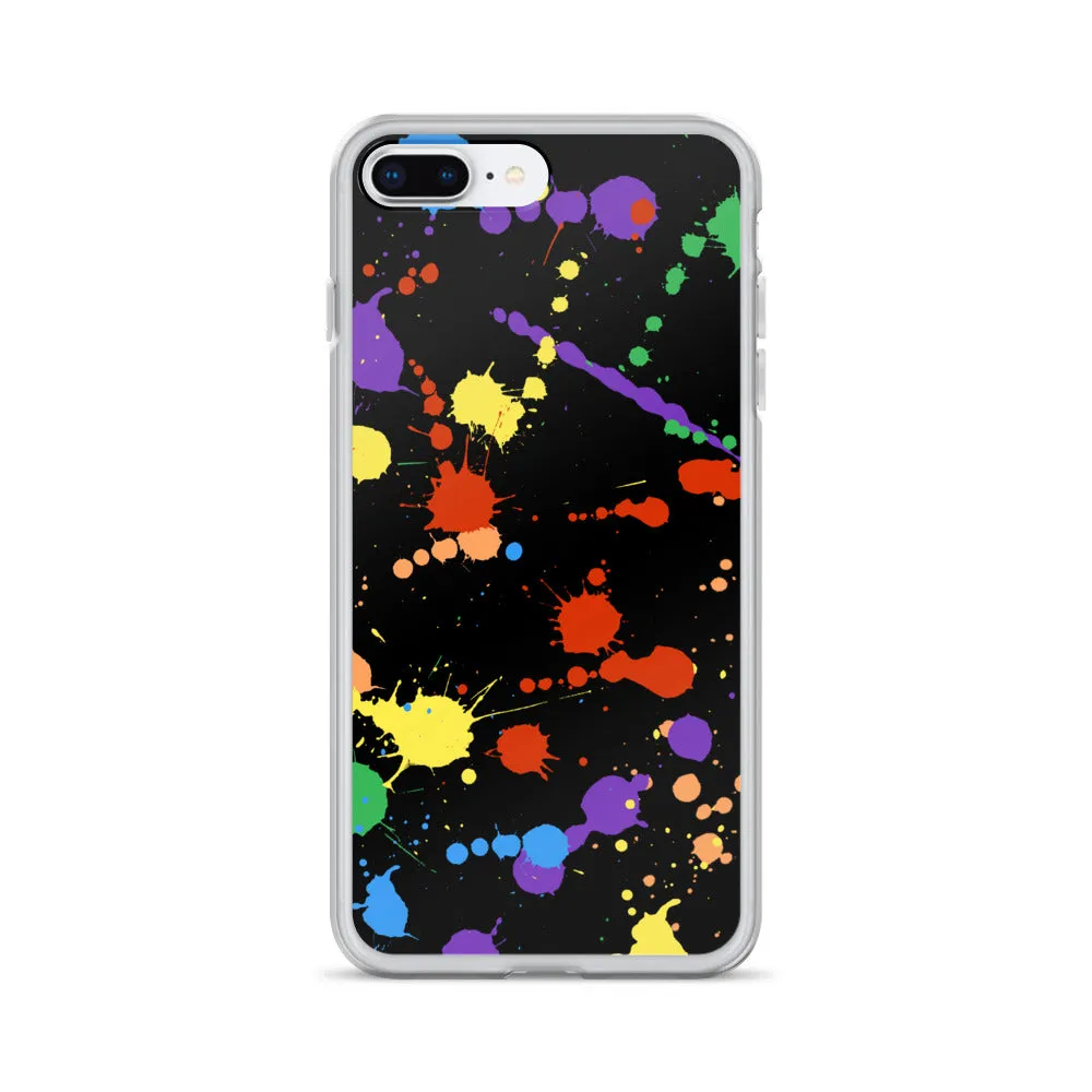 Rainbow Paint Splash iPhone Case