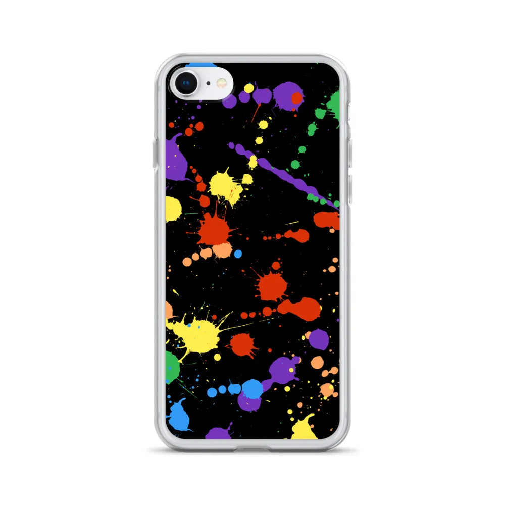 Rainbow Paint Splash iPhone Case