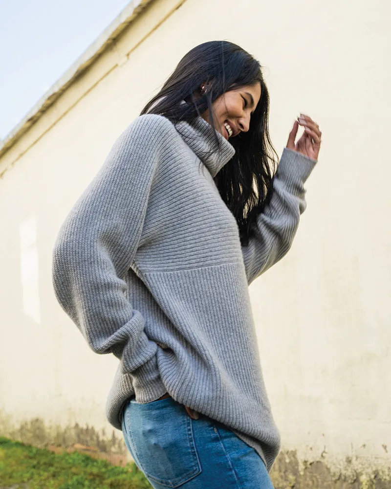 Recycled Cashmere Oversized Turtleneck