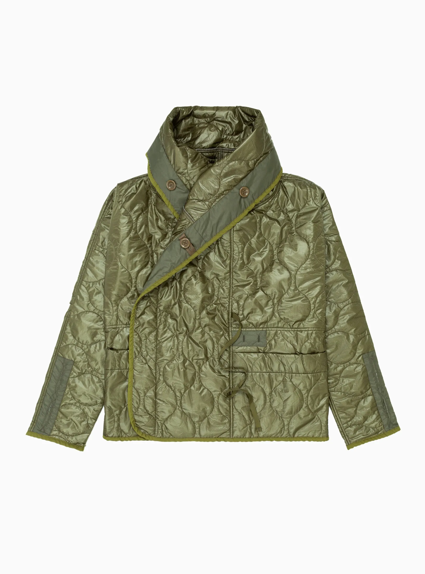 RING Quilted Coat Khaki Green