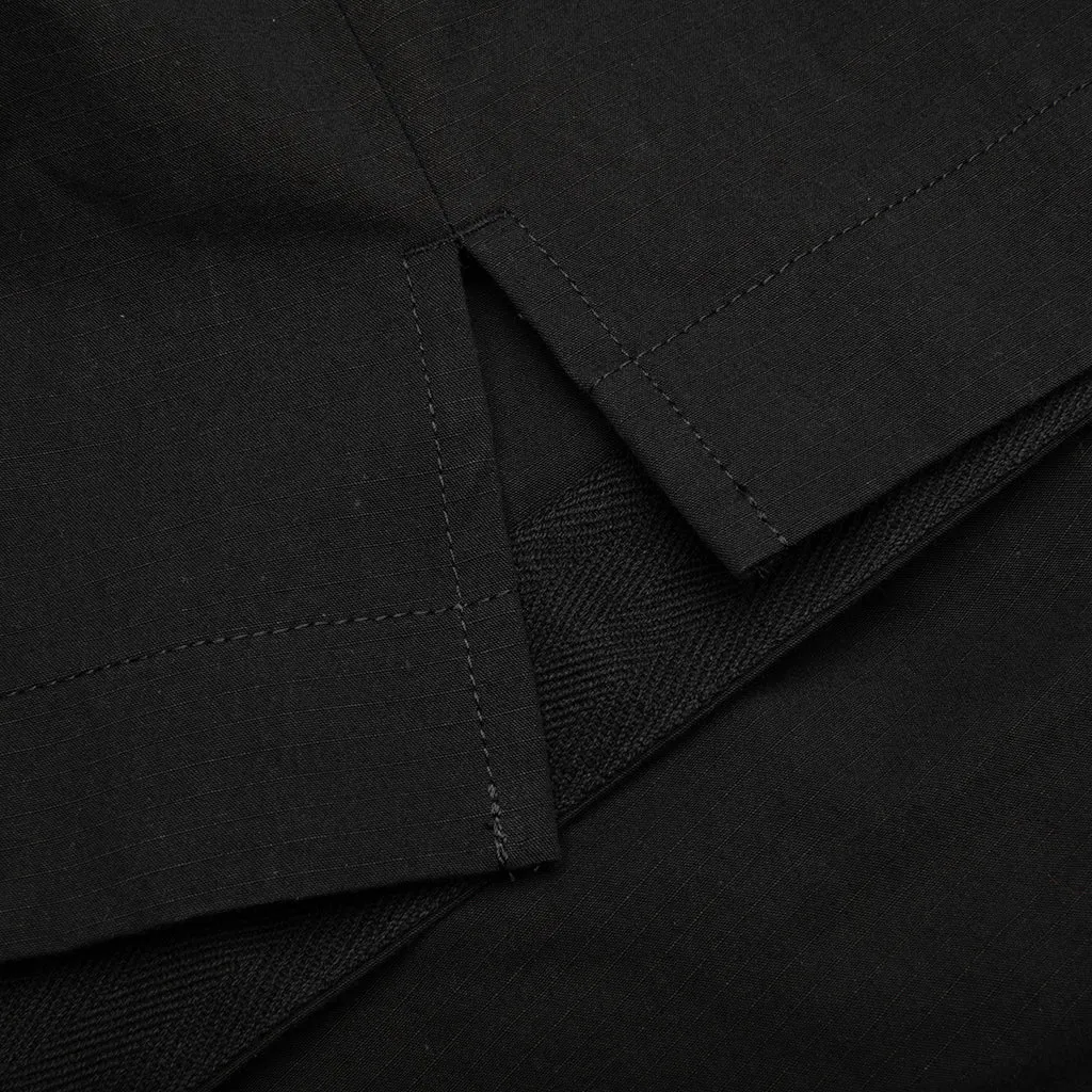 Premium Black Ripstop Pullover Jacket