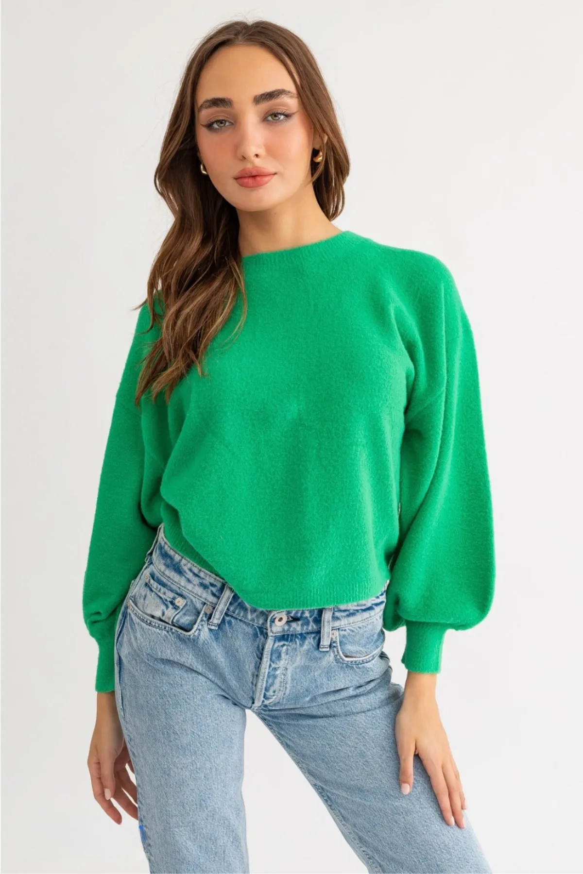 Ruched Back Sweater