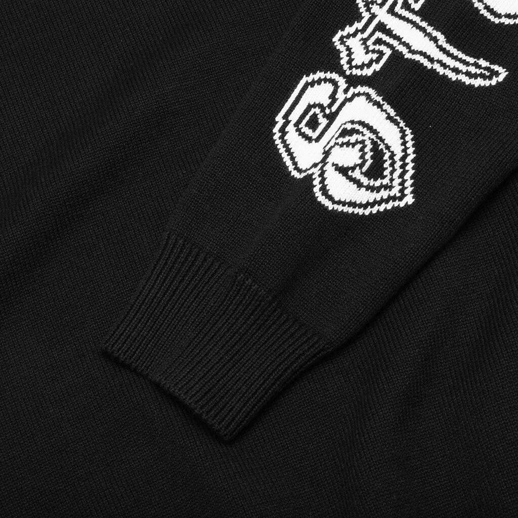 Sleeve Logo Sweater - Black