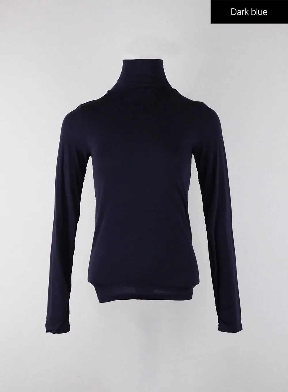 Solid Turtleneck Long Sleeve OJ302