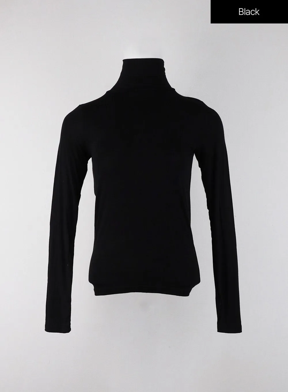 Solid Turtleneck Long Sleeve OJ302