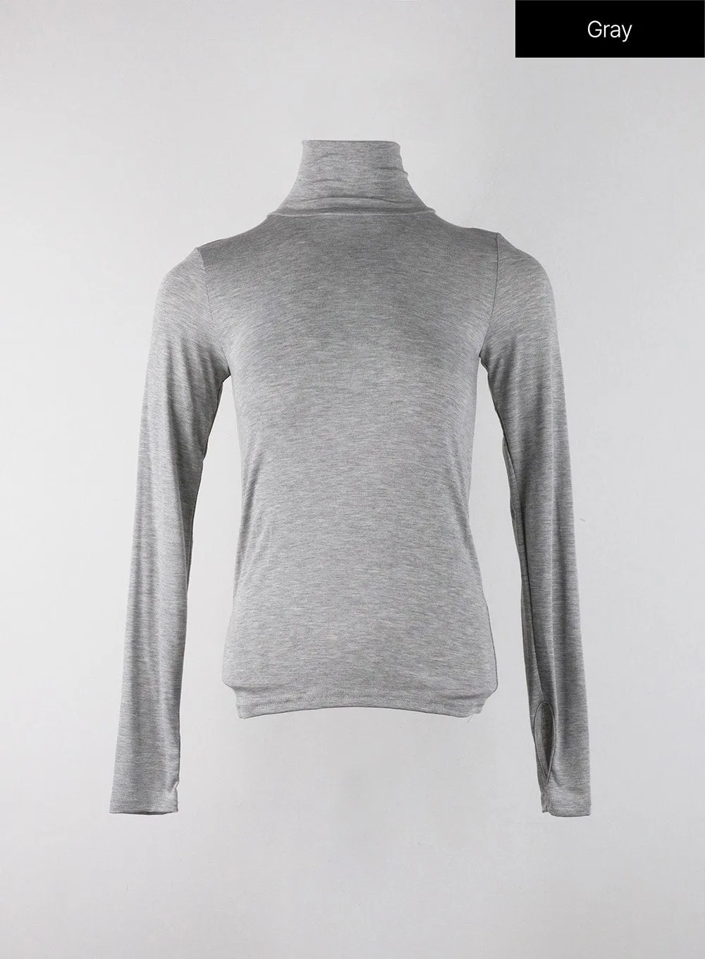 Solid Turtleneck Long Sleeve OJ302