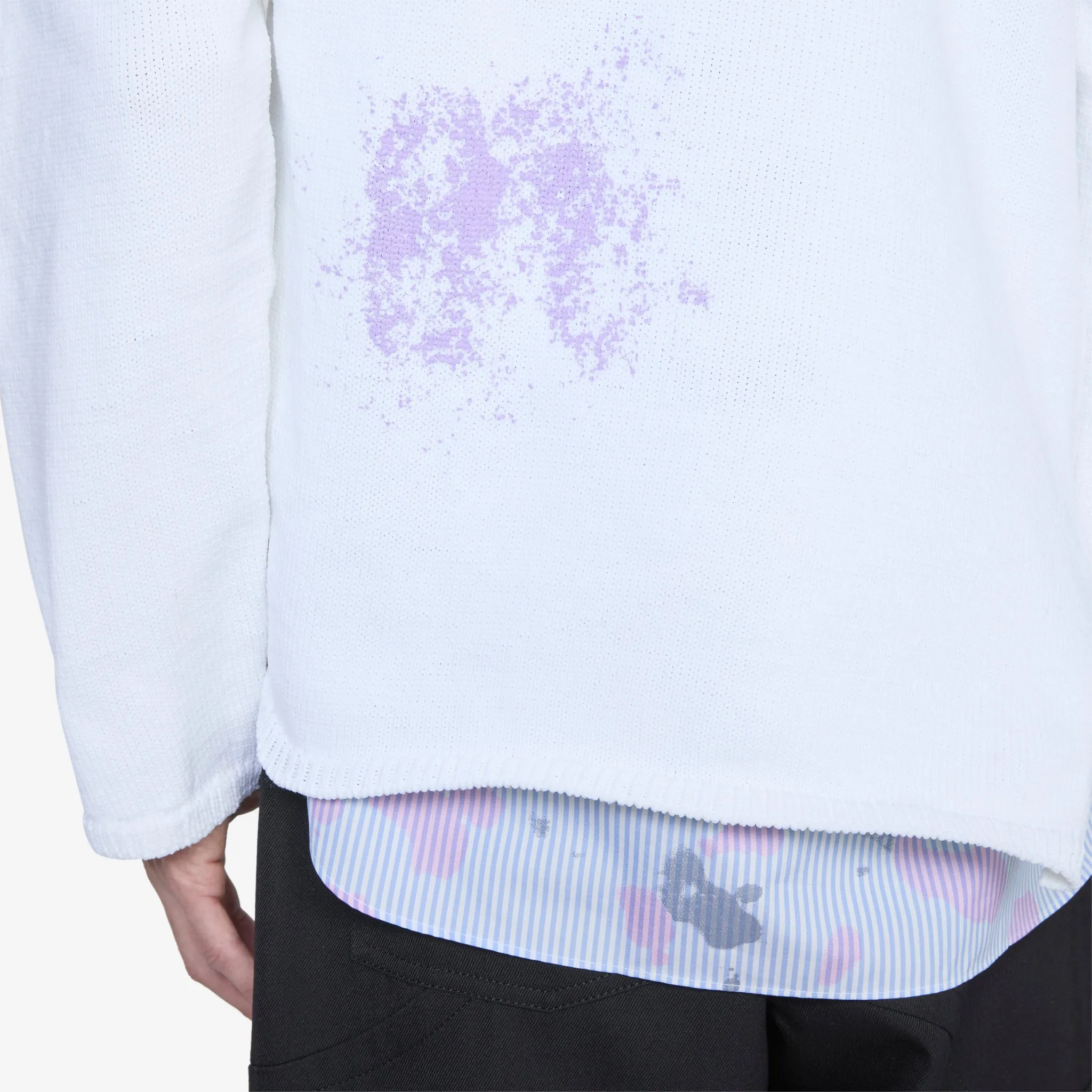 Spray Paint Sweater White