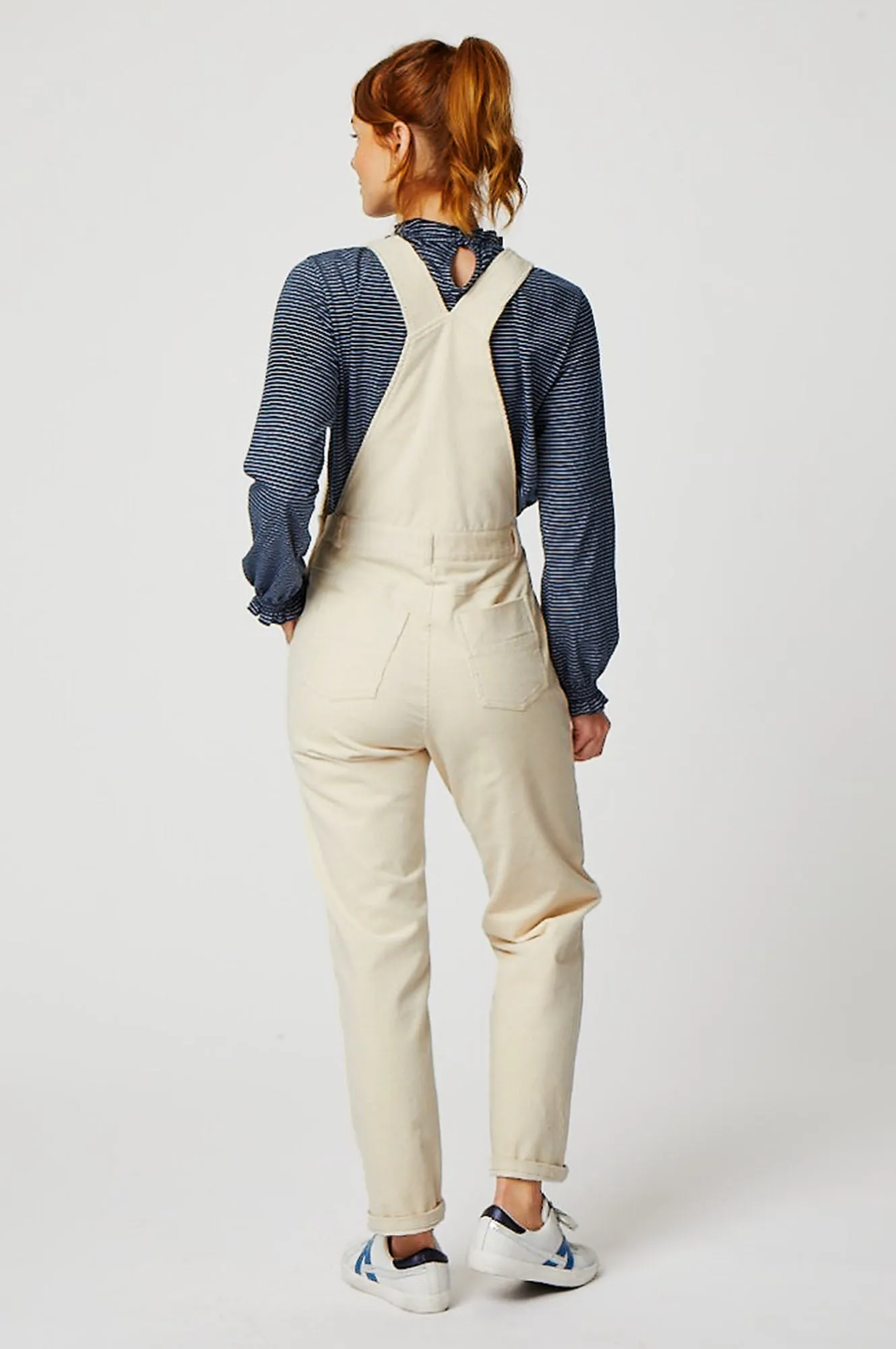 Stretch Corduroy Dungarees | Cream