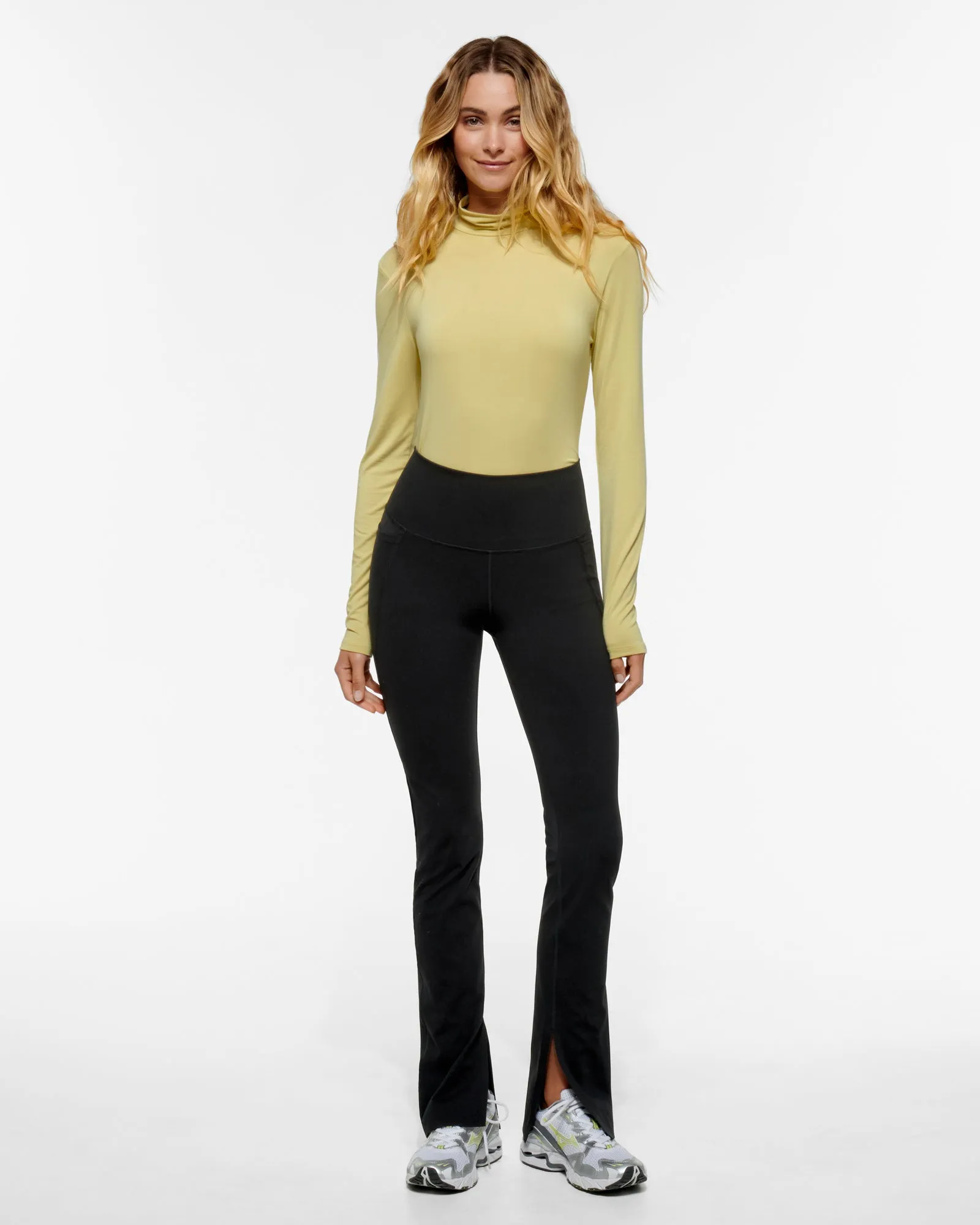 SUMMIT TURTLENECK MODAL LONG SLEEVE TOP LIME