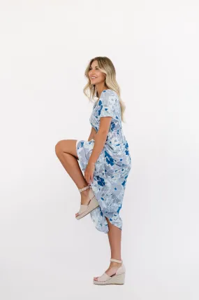 Tayla Dress in Blue Splash