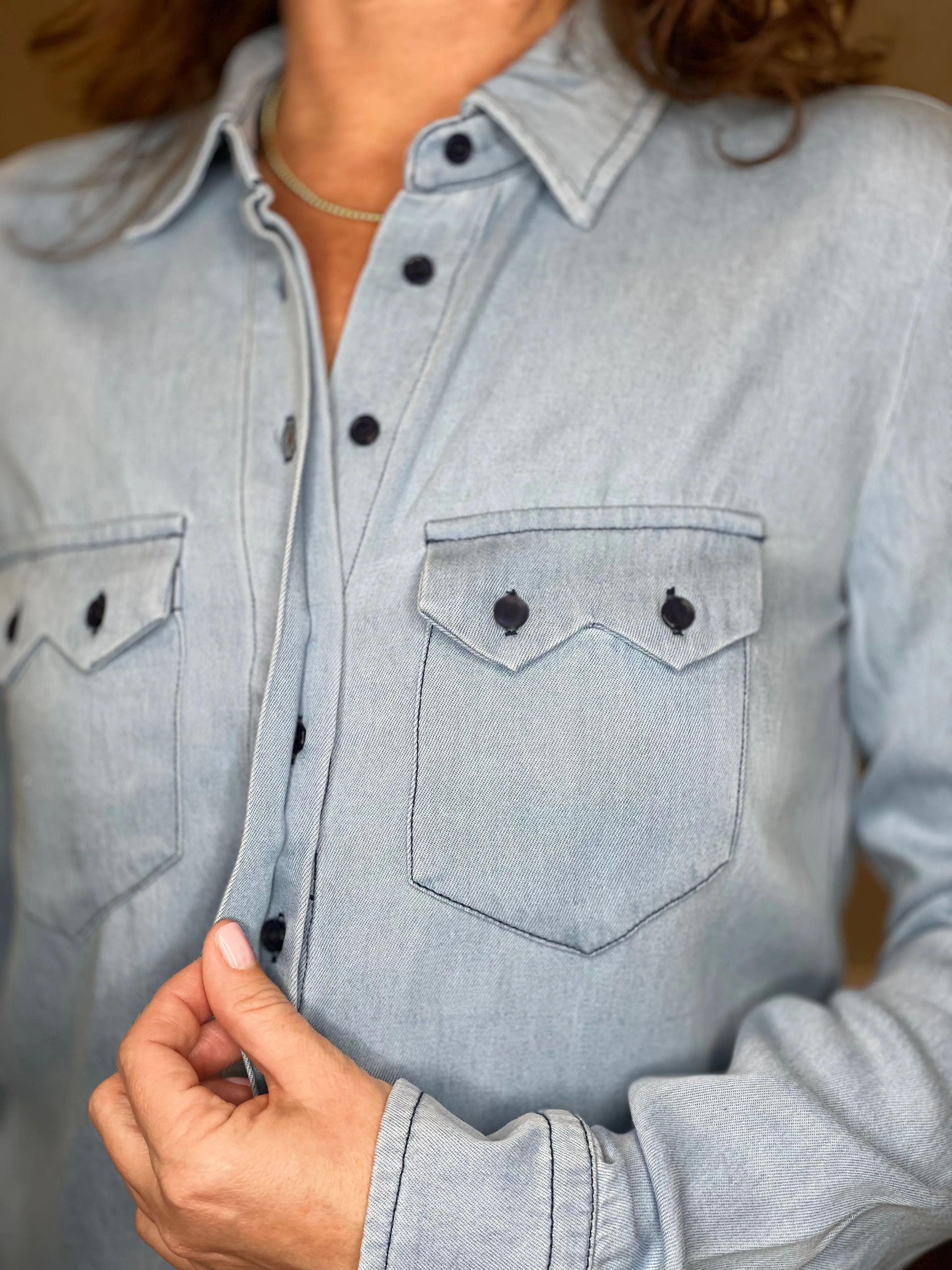 THE SHIRT-The Cowgirl Shirt in Denim