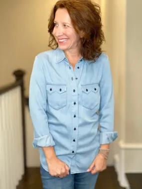 THE SHIRT-The Cowgirl Shirt in Denim