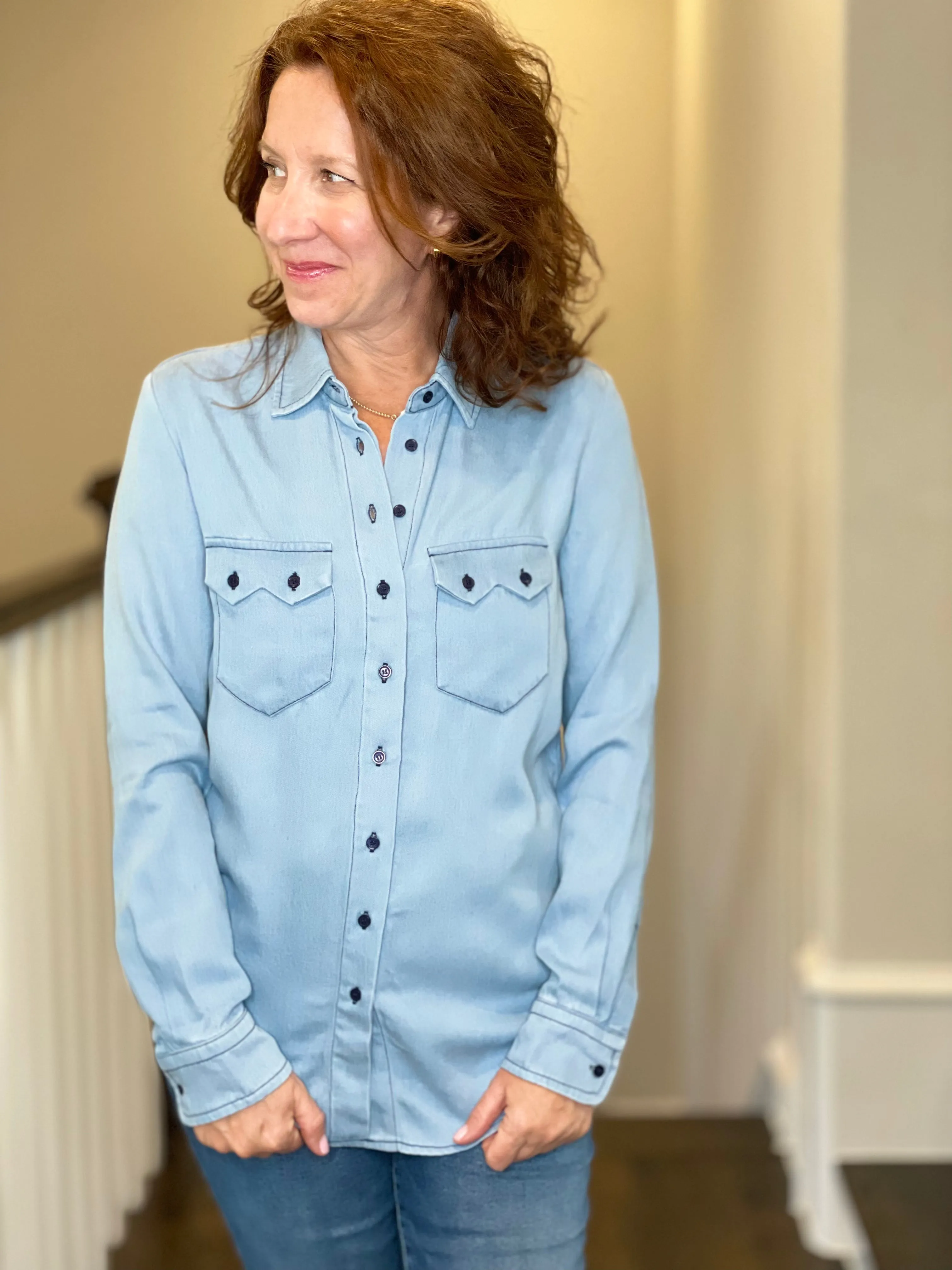 THE SHIRT-The Cowgirl Shirt in Denim