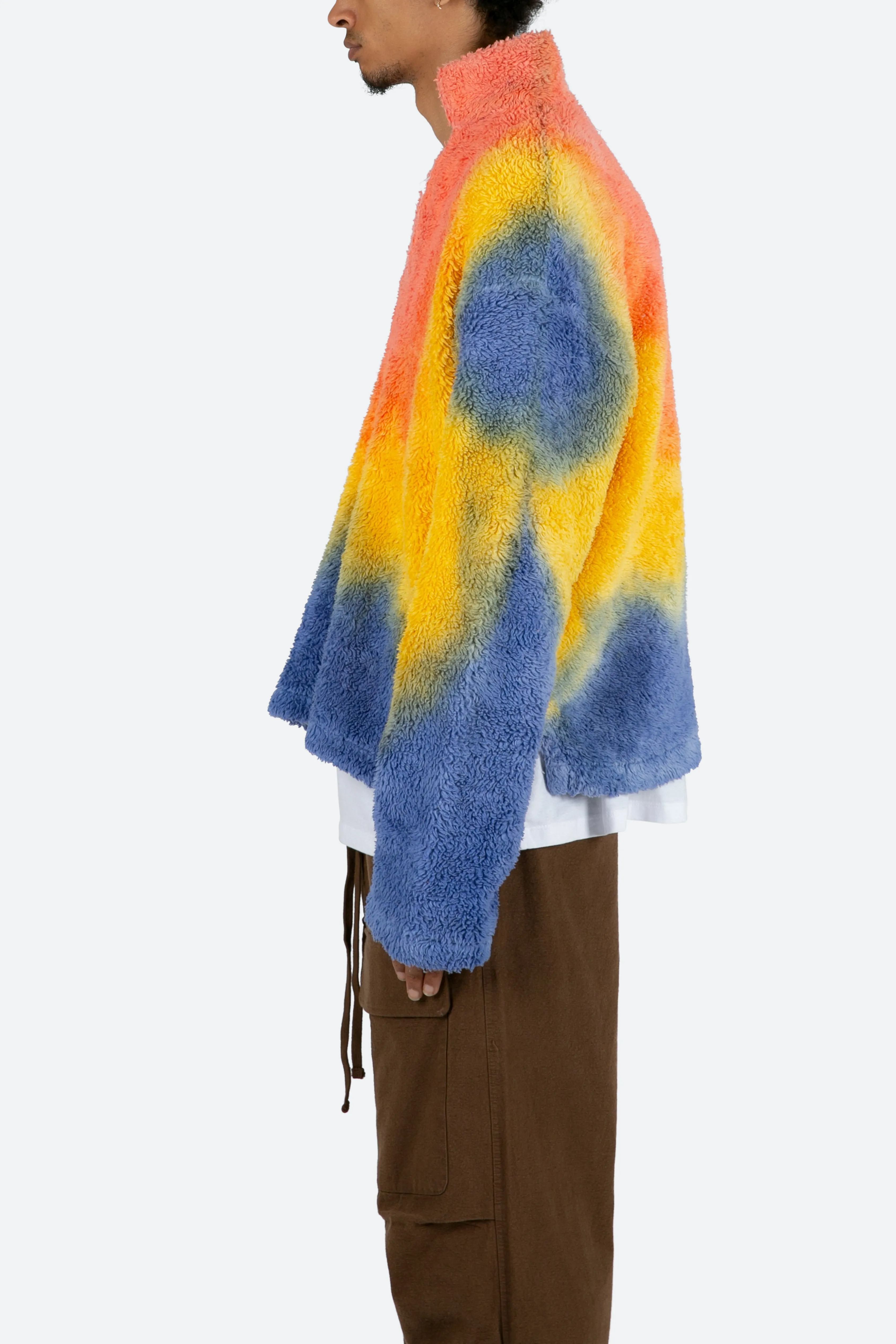 Tie Dye Sherpa Pullover - Multi