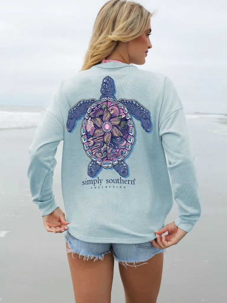 Turtle Tracker Pullover - Ocean