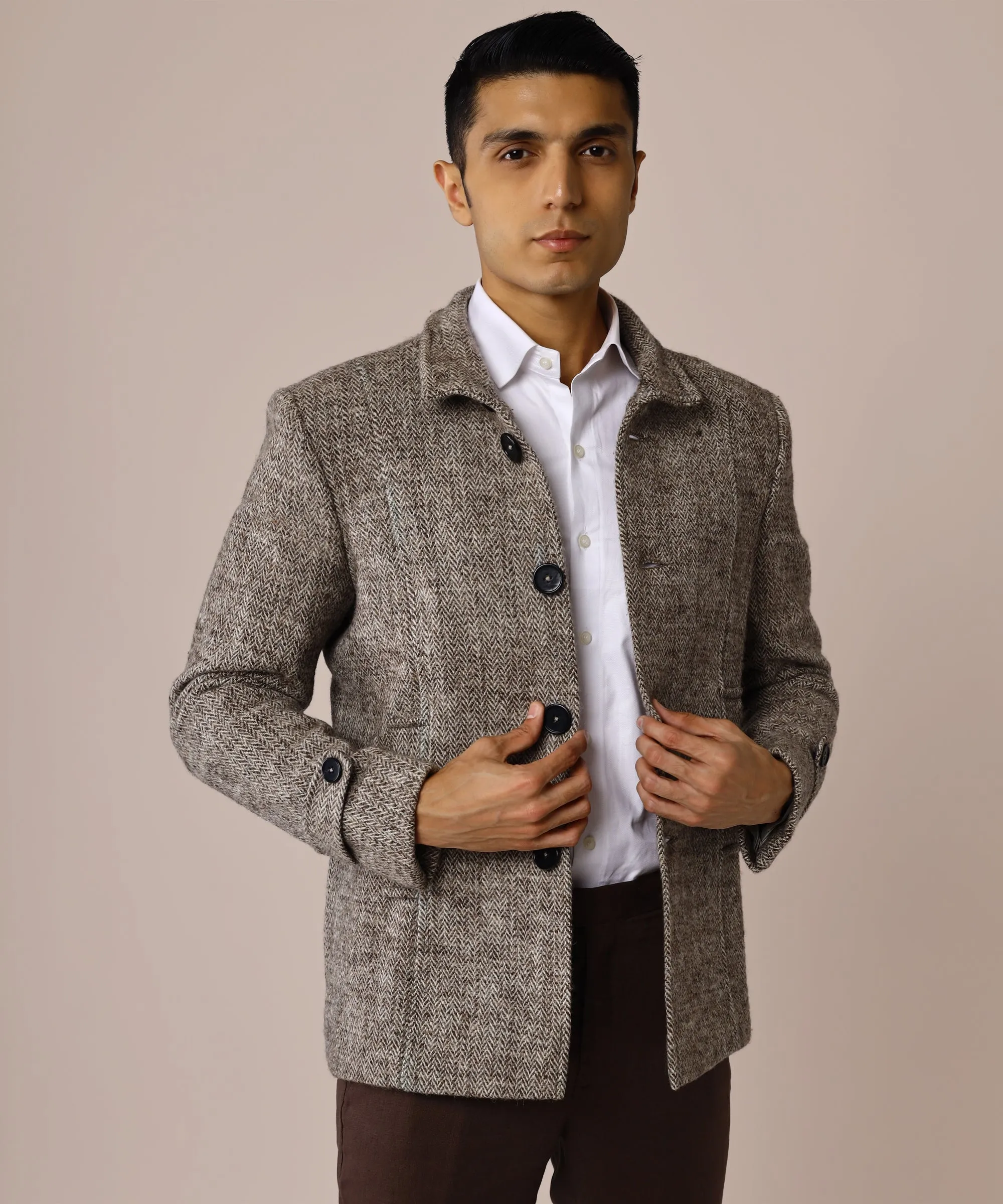 Walnut Balmacaan Coat