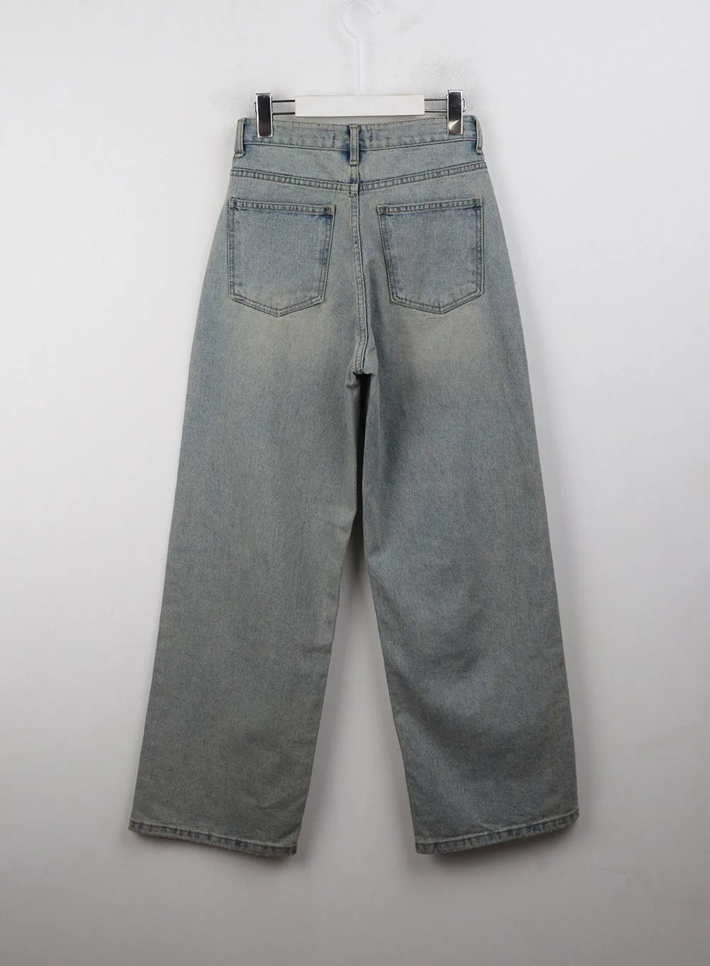 Washed Wide Leg Jeans CJ408