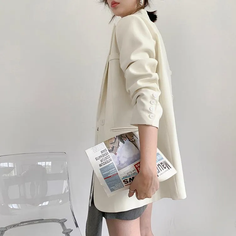 White ribbon Blazer Suit Coat