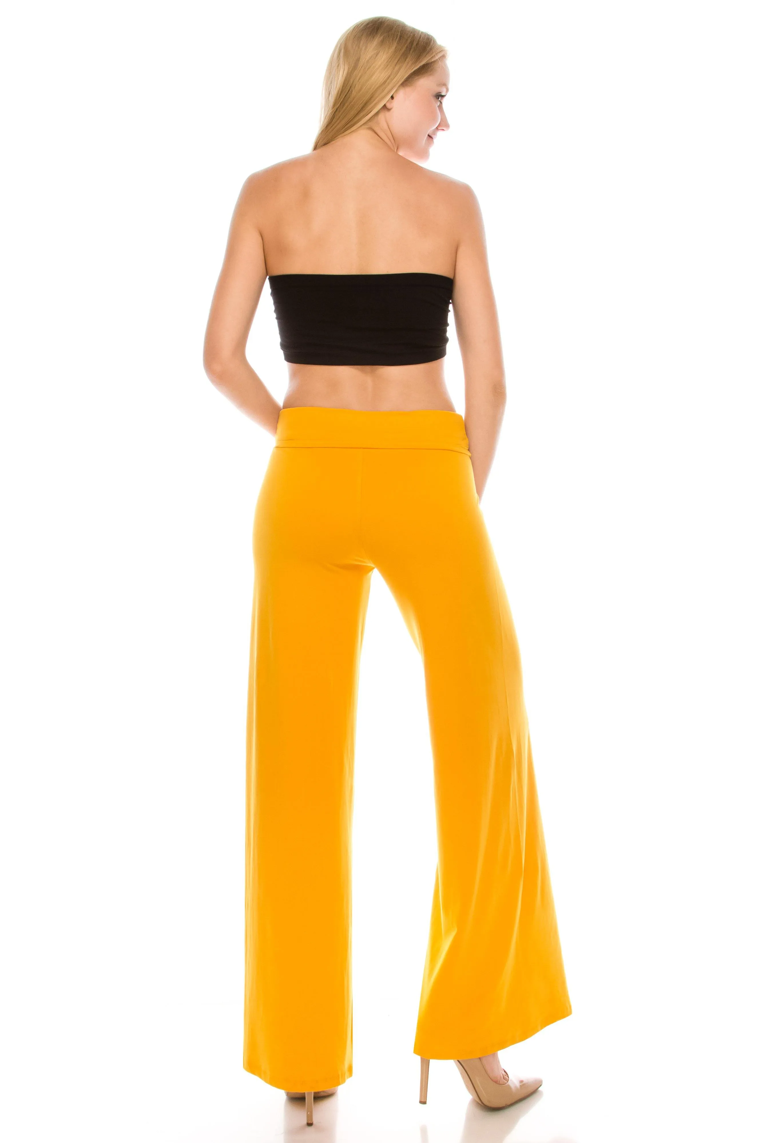 Wide Leg Palazzo Pants - High Waist Premium Soft Stretch Trousers