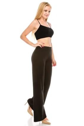 Wide Leg Palazzo Pants - High Waist Premium Soft Stretch Trousers