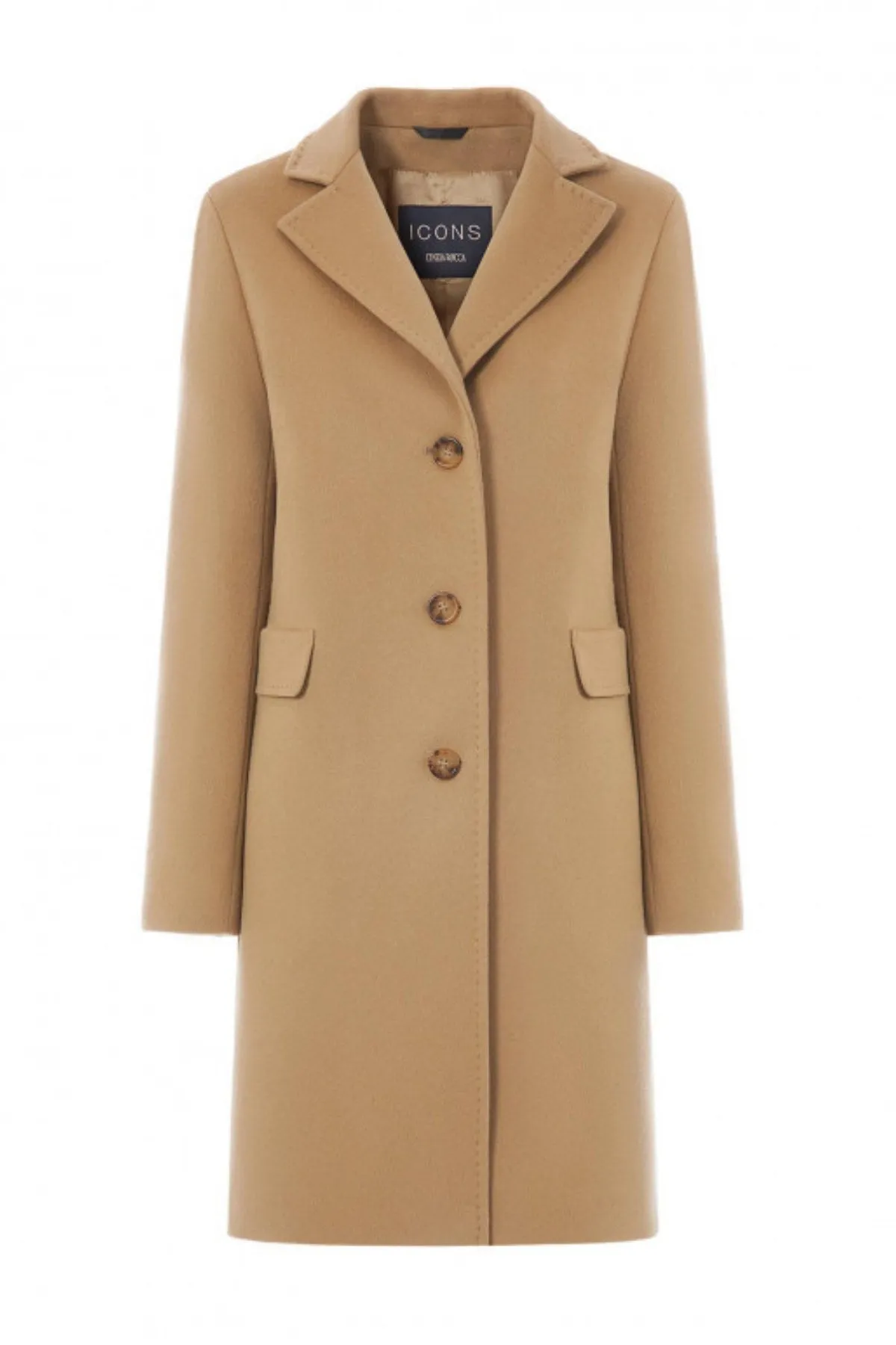 Wool & Cashmere Coat with Notch Collar 38001